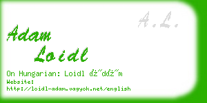 adam loidl business card